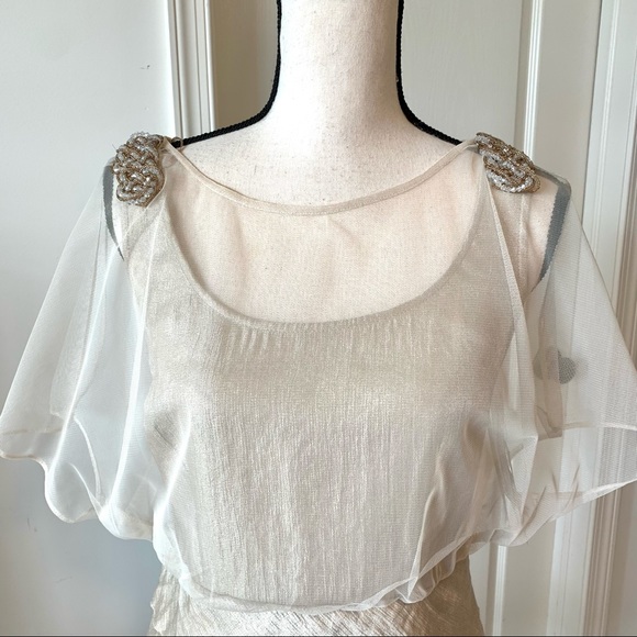 NWT LONDON TIMES Petite Layered Ruffle Dress—SZ 8P - Picture 2 of 16